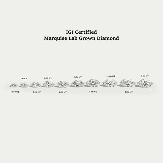 Certified Marquise Cut Lab Grown Diamond Loose