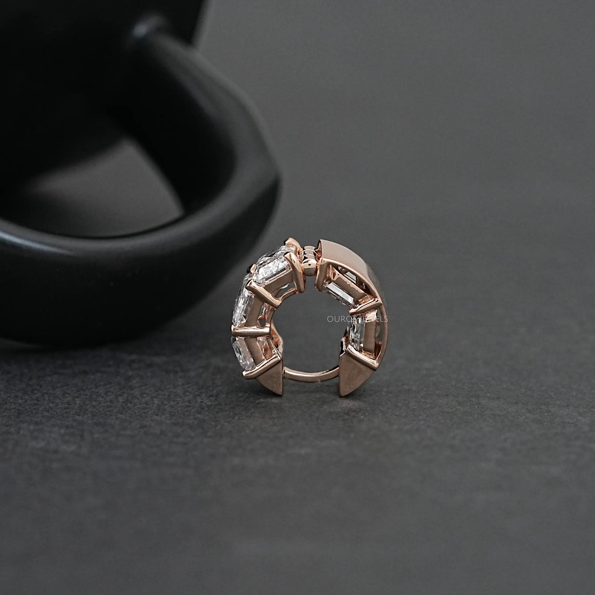 Emerald Lab Diamond Huggie Men's Earring Earring