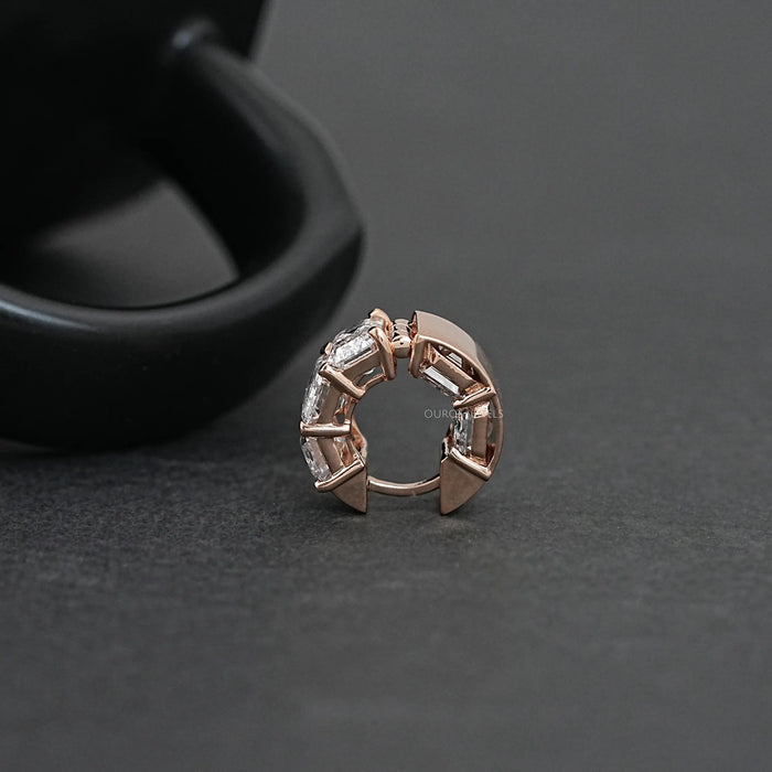 Emerald Lab Diamond Huggie Men's Earring Earring