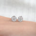 Milgrain Cushion Lab Grown Diamond Stud Earrings Earrings