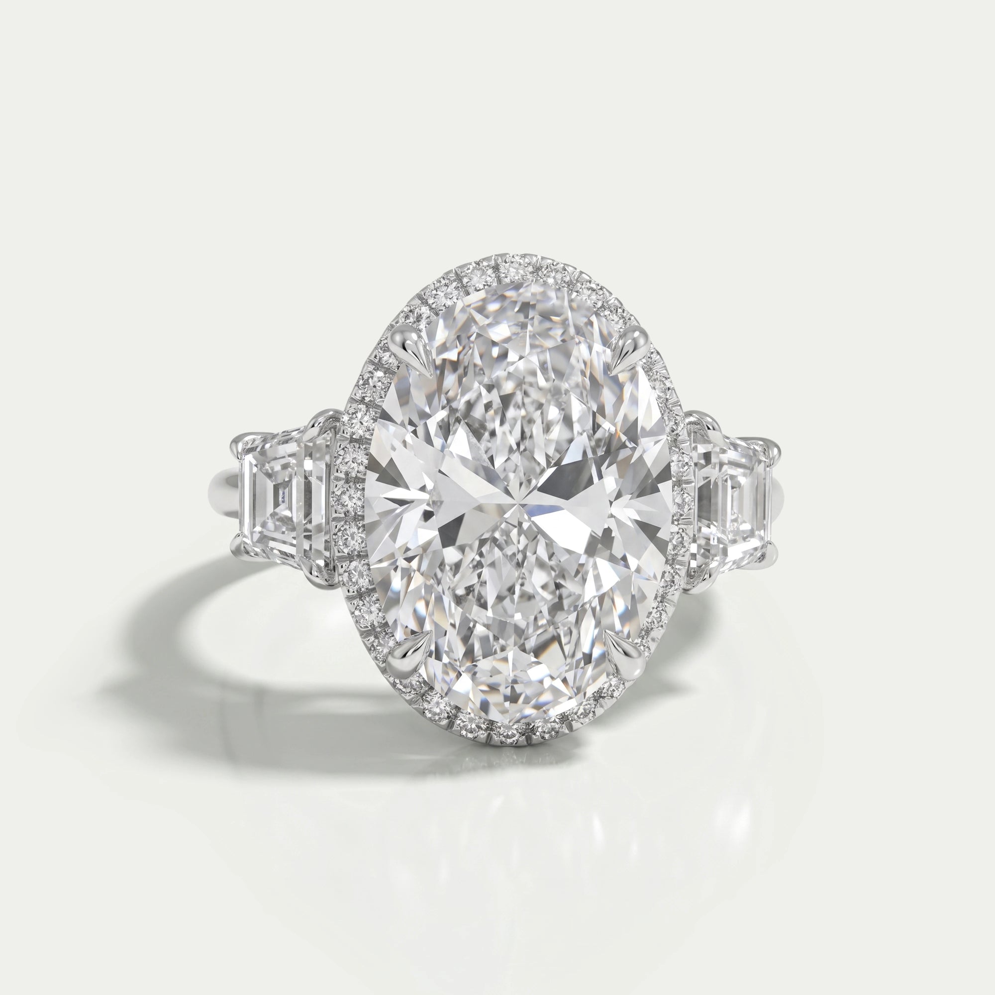 Molly Sims Oval Three Stone Ring - 96th Annual Academy Awards