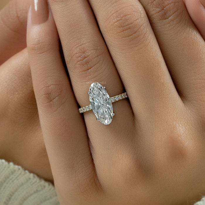 Moval Lab Diamond Hidden Halo Accent Ring Ring