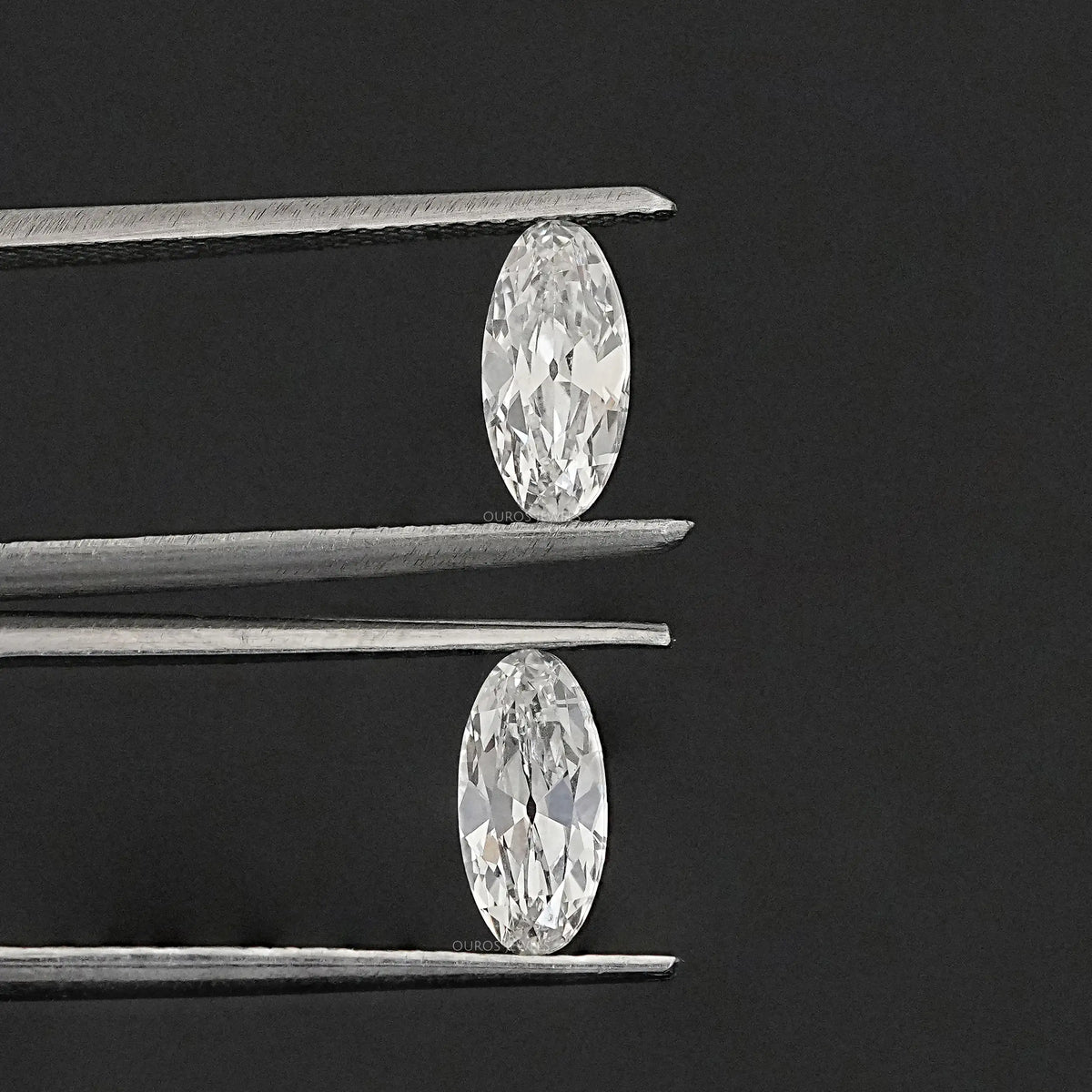 Old Mine Moval Cut Lab Diamond Matching Pair Loose