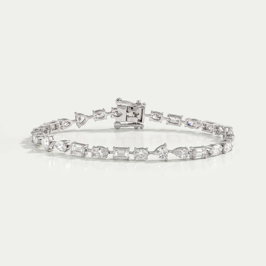 Multi Shape Lab Diamond Linked Bracelet Bracelet