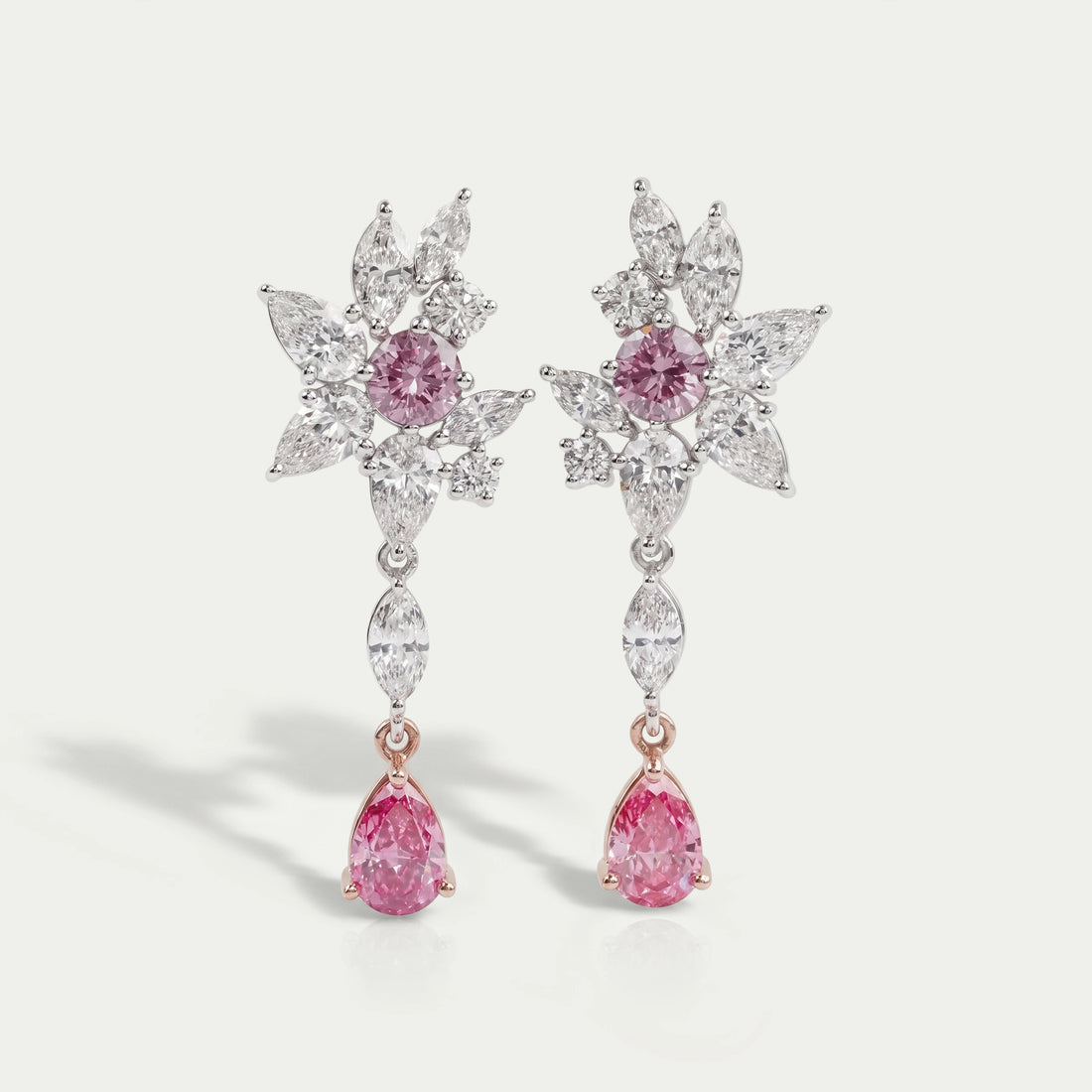 Multi Shape Lab Diamond Cluster Earrings Earrings
