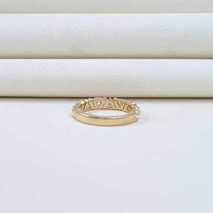 Multi Shape Lab Diamond Wedding Band Ring