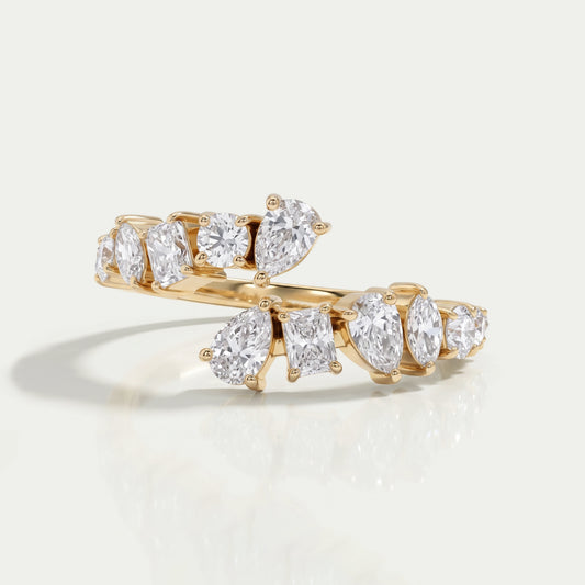 Multi Shape Diamond Eternity Band Rings