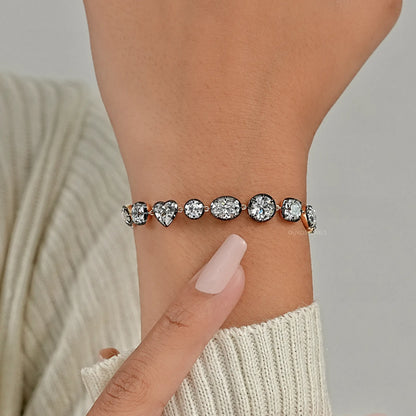 Multi Shape Old Cut Lab Diamond Tennis Bracelet Bracelet