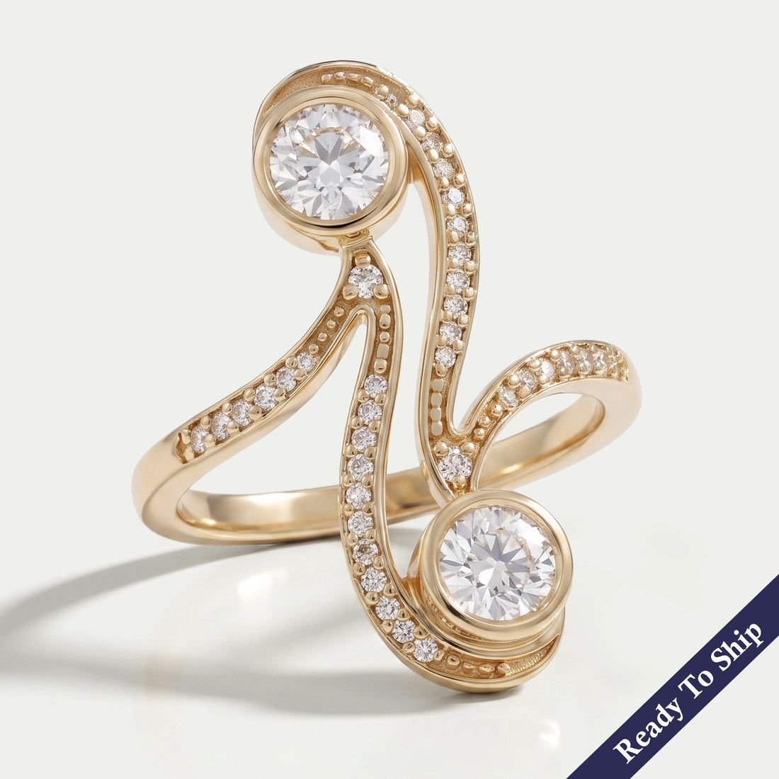 Single Cut Diamond Nouveau Ring
