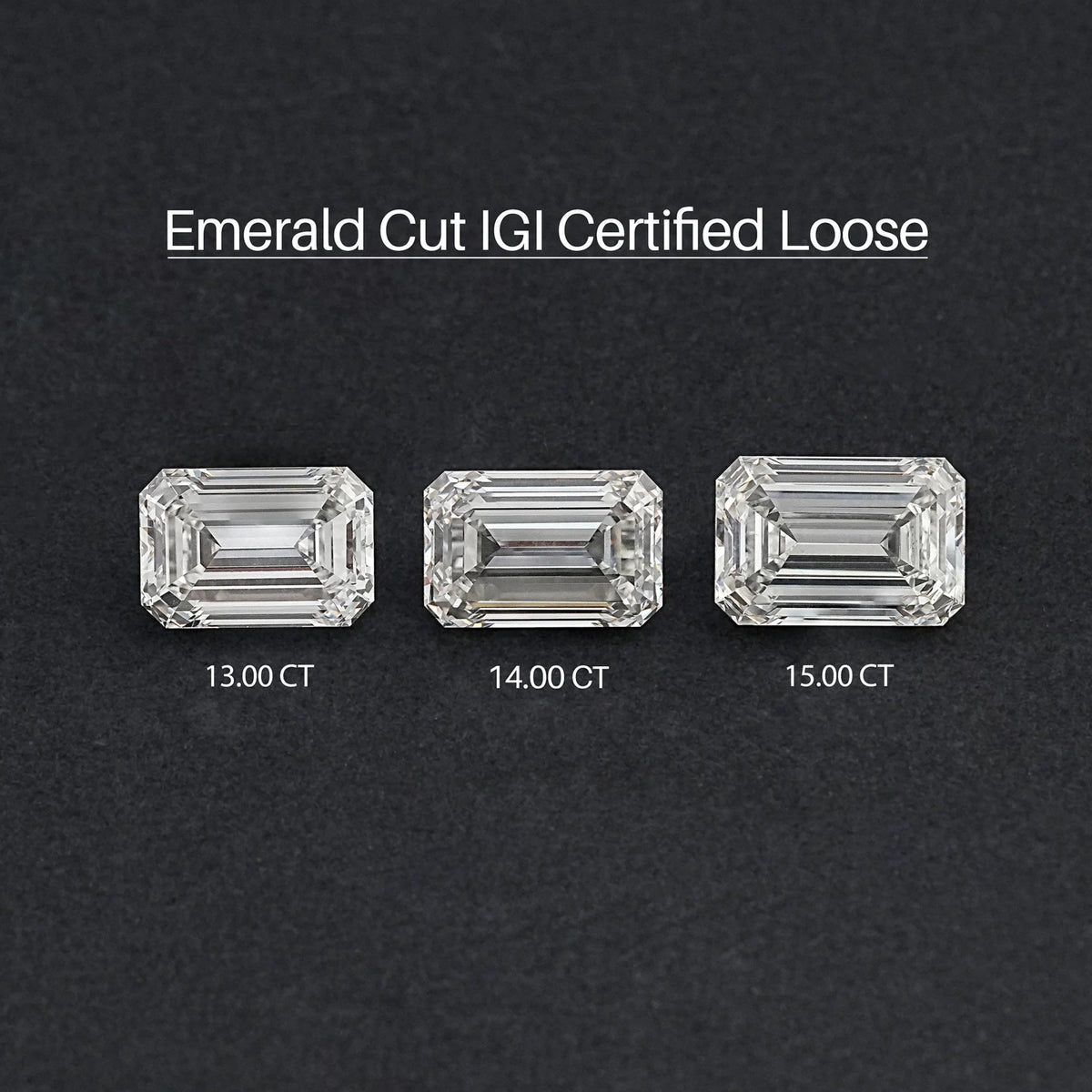 Certified Emerald Cut Lab Grown Diamond Loose