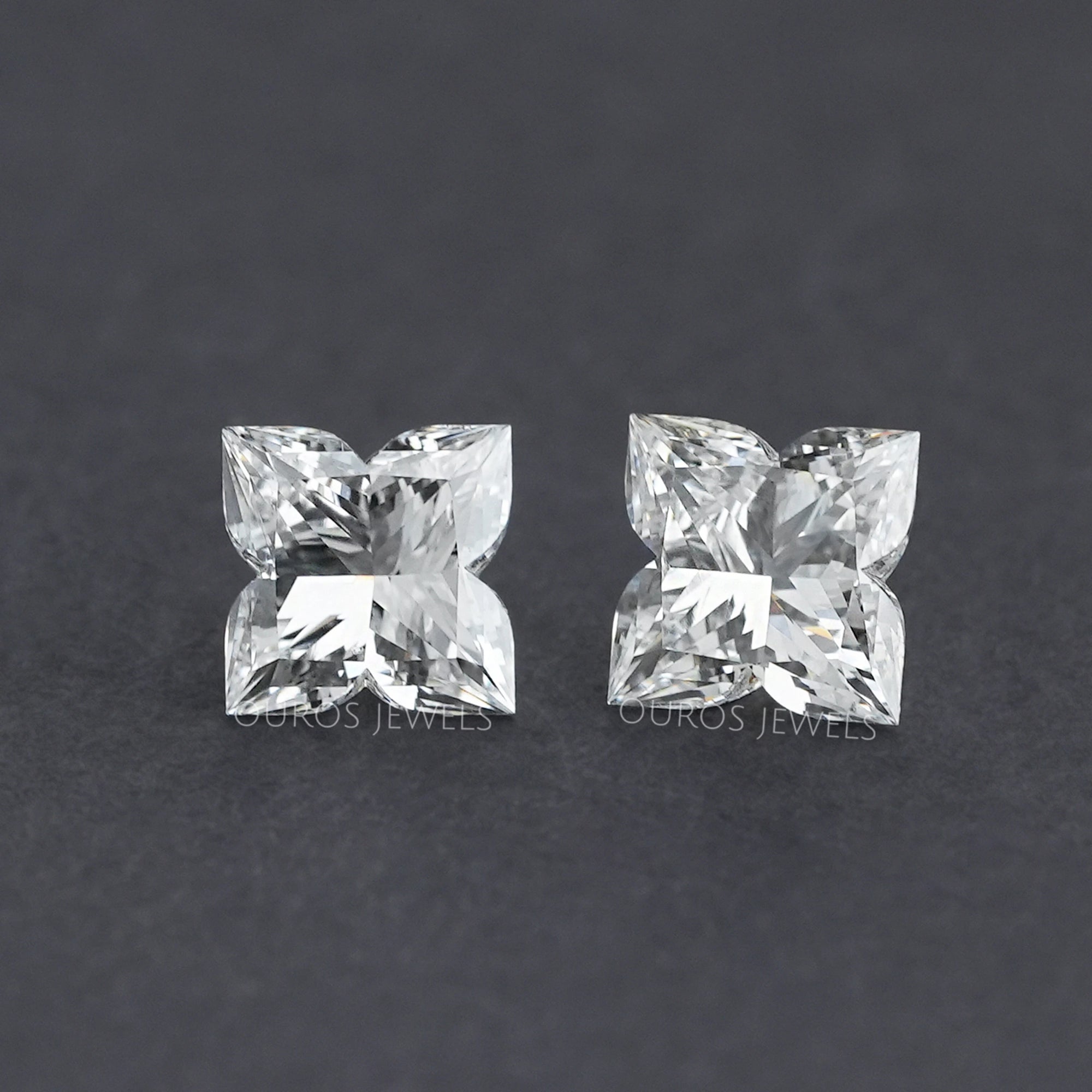 Antique Shape Lily Cut Lab Grown Diamond Pair Loose