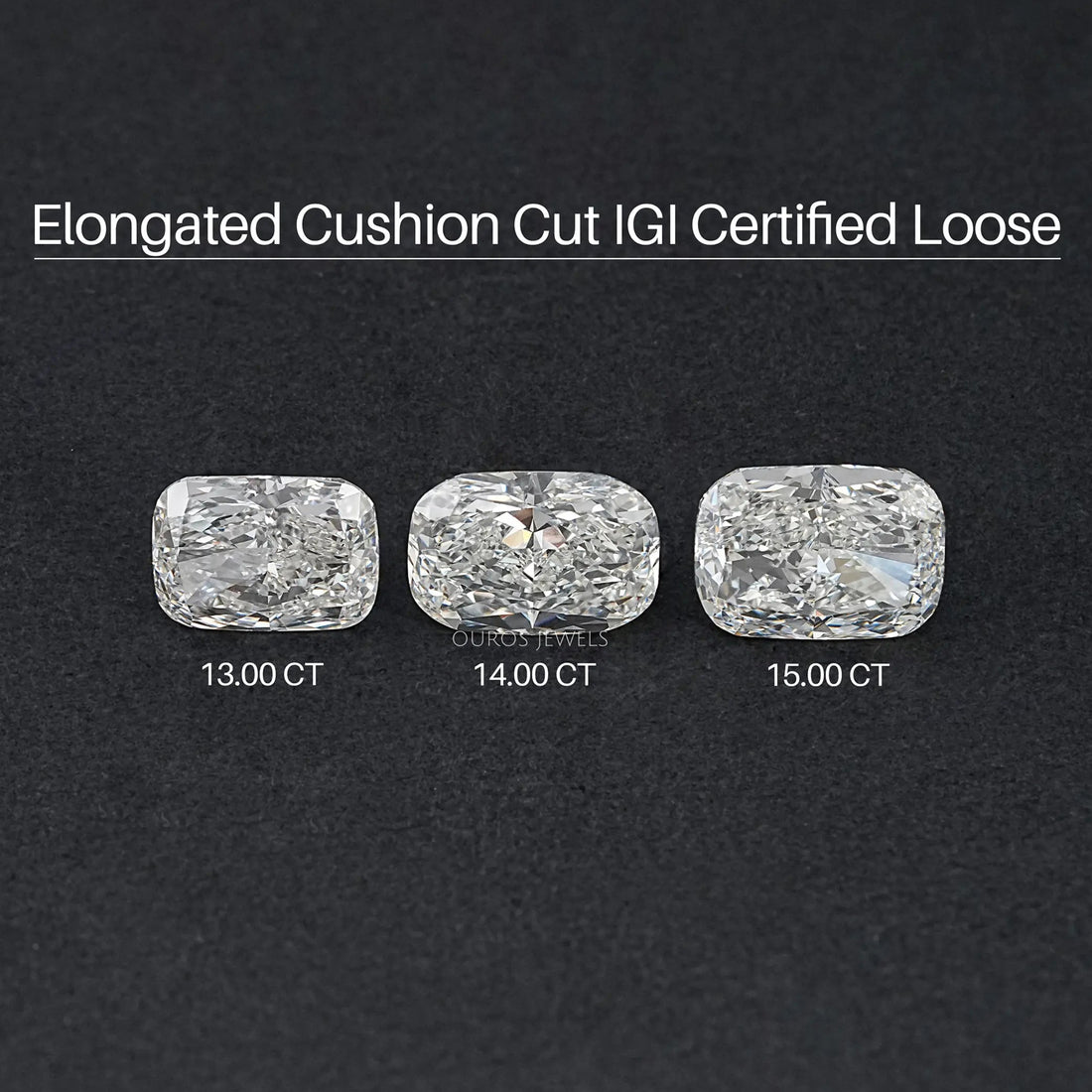Certified Elongated Cushion Cut Lab Grown Diamond Loose