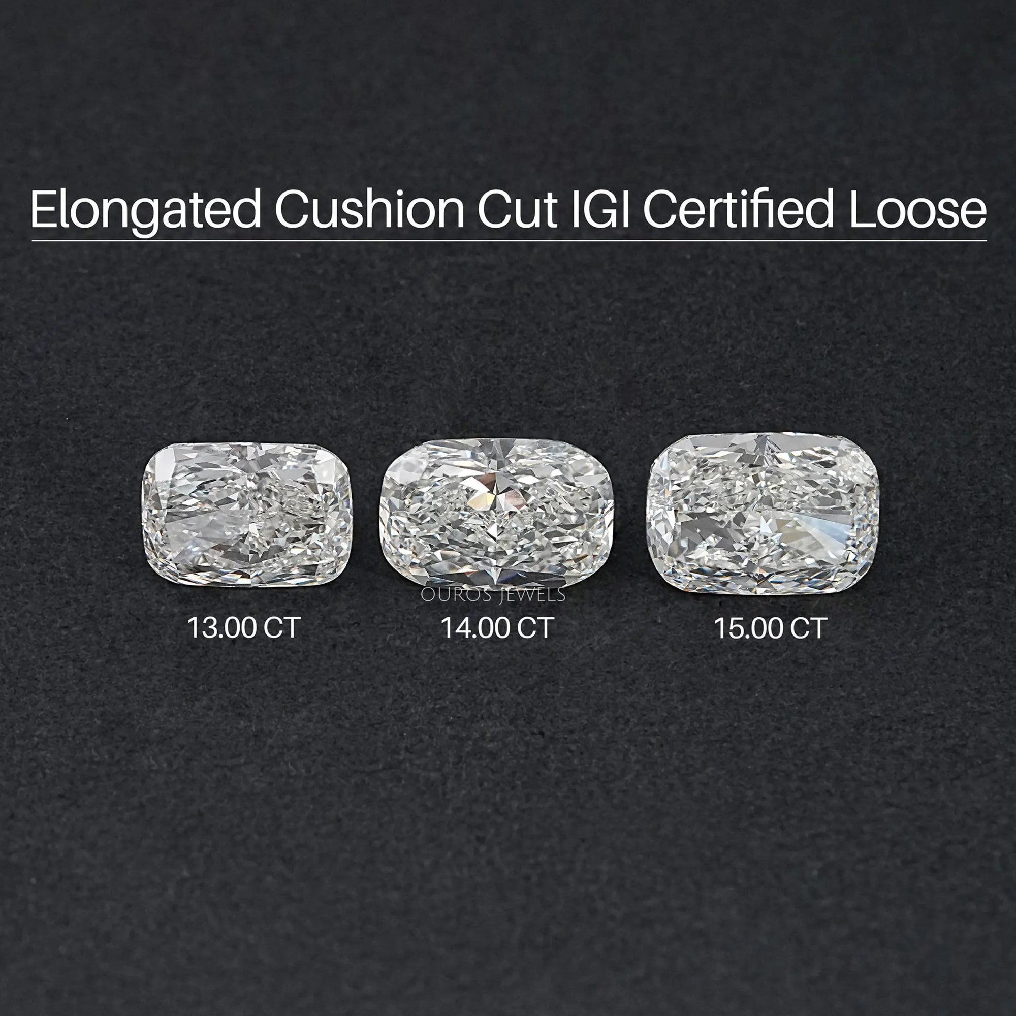 Certified Elongated Cushion Cut Lab Grown Diamond Loose