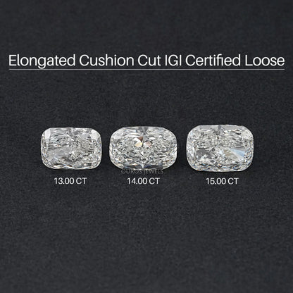 Certified Elongated Cushion Cut Lab Grown Diamond Loose
