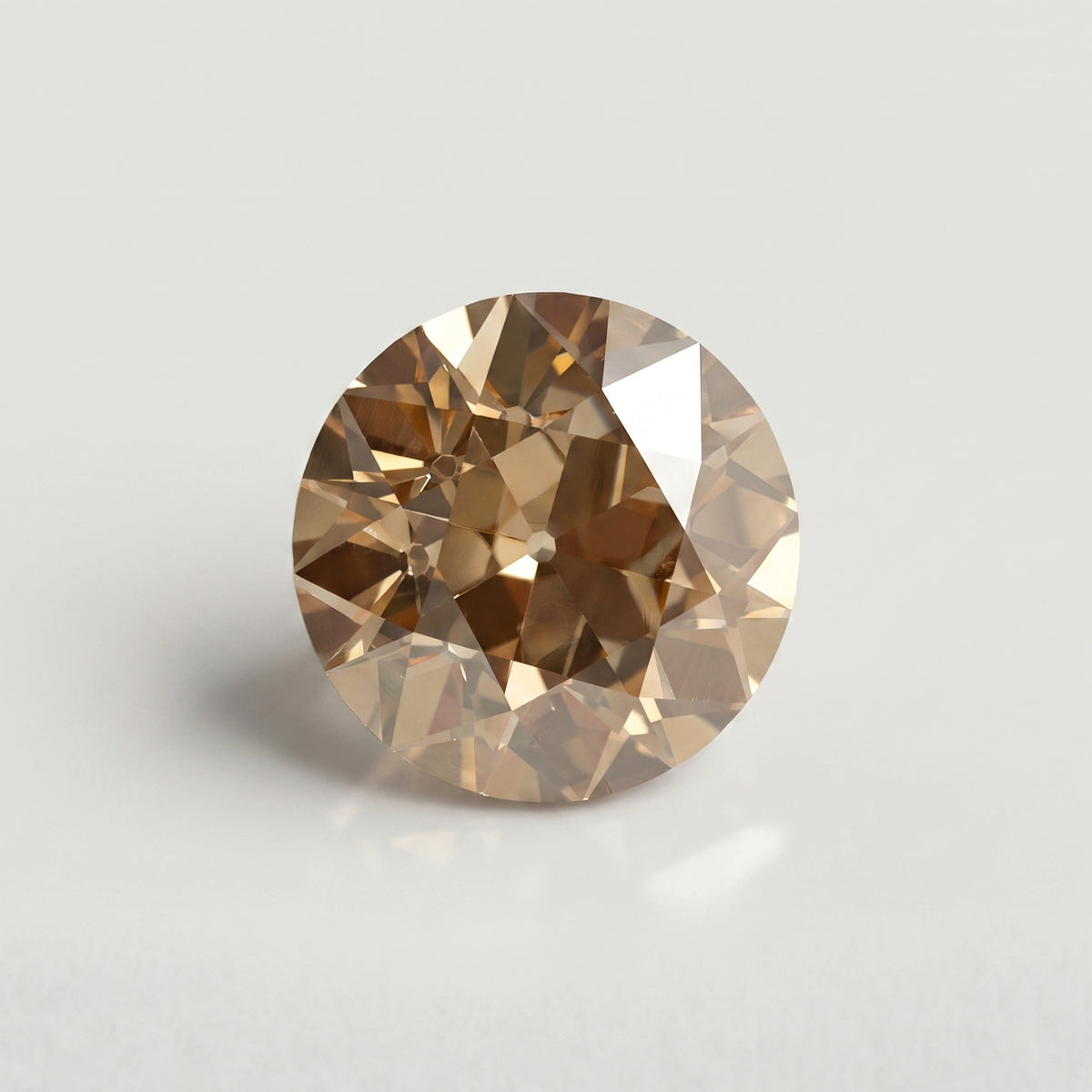 Champagne Old European Round Cut Diamond Loose
