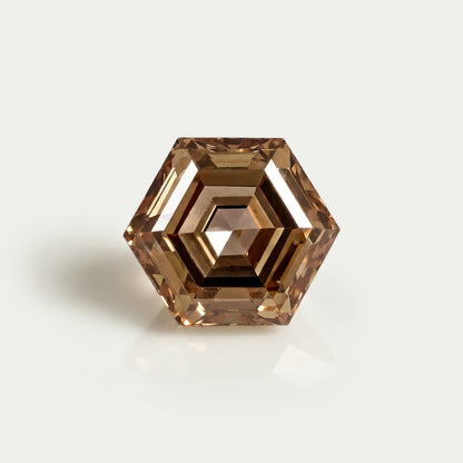 Champagne Hexagon Cut Loose Diamond Loose
