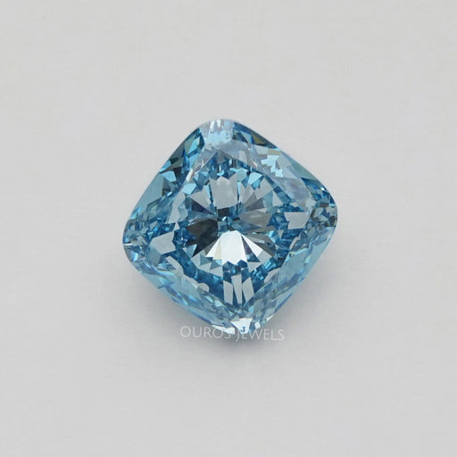 5.00 Carat Blue Cushion Cut Lab Diamond Loose