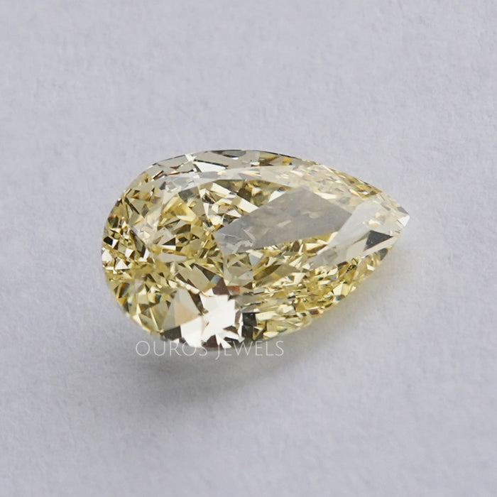 2.15 Carat Yellow Pear Cut Lab Diamond