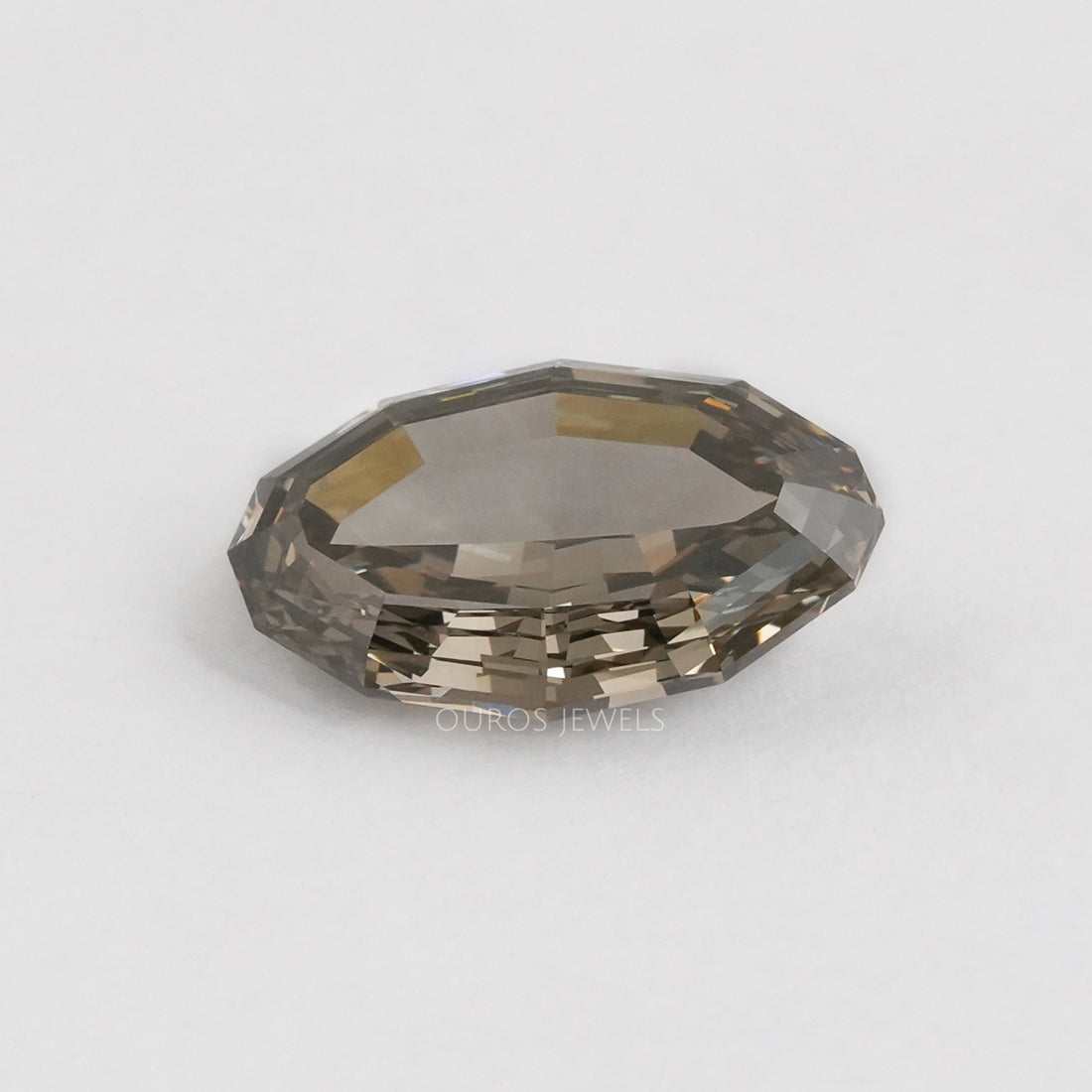 5.20 Carat Grey Oval Step Cut Diamond Loose