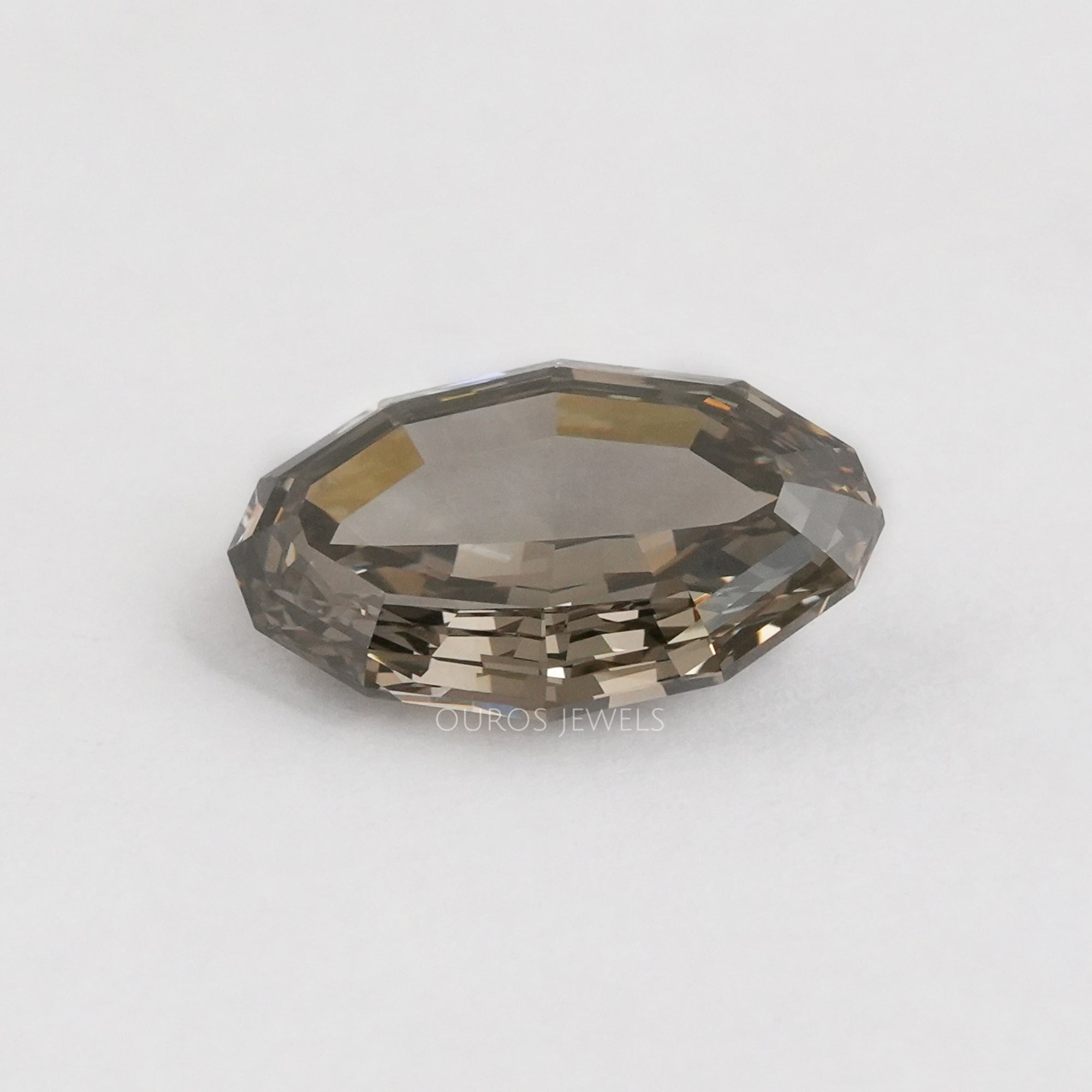 5.20 Carat Grey Oval Step Cut Diamond Loose