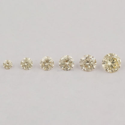 Brilliant Fancy Round Yellow Lab Diamonds Loose