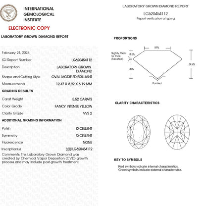 Fancy Yellow Modified Oval Cut Loose Diamond