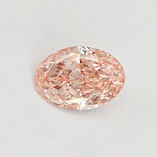 Pink Brilliant Oval Cut Lab Diamond