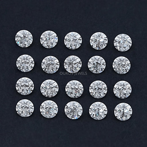 Old European Round Cut Flower Pattern Diamond Loose