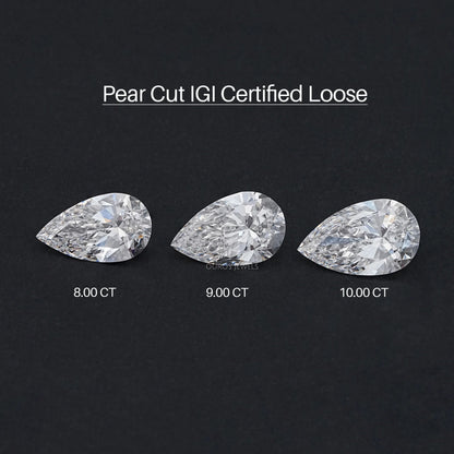Certified Pear Cut Lab Grown Diamond Loose