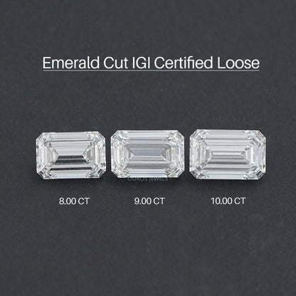 Certified Emerald Cut Lab Grown Diamond Loose