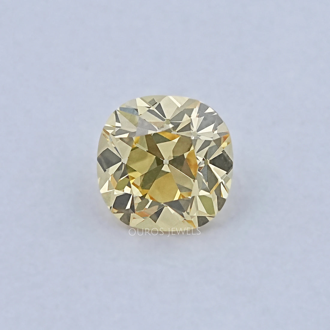 Yellow Old Mine Cushion Cut Loose Lab-Diamond Loose