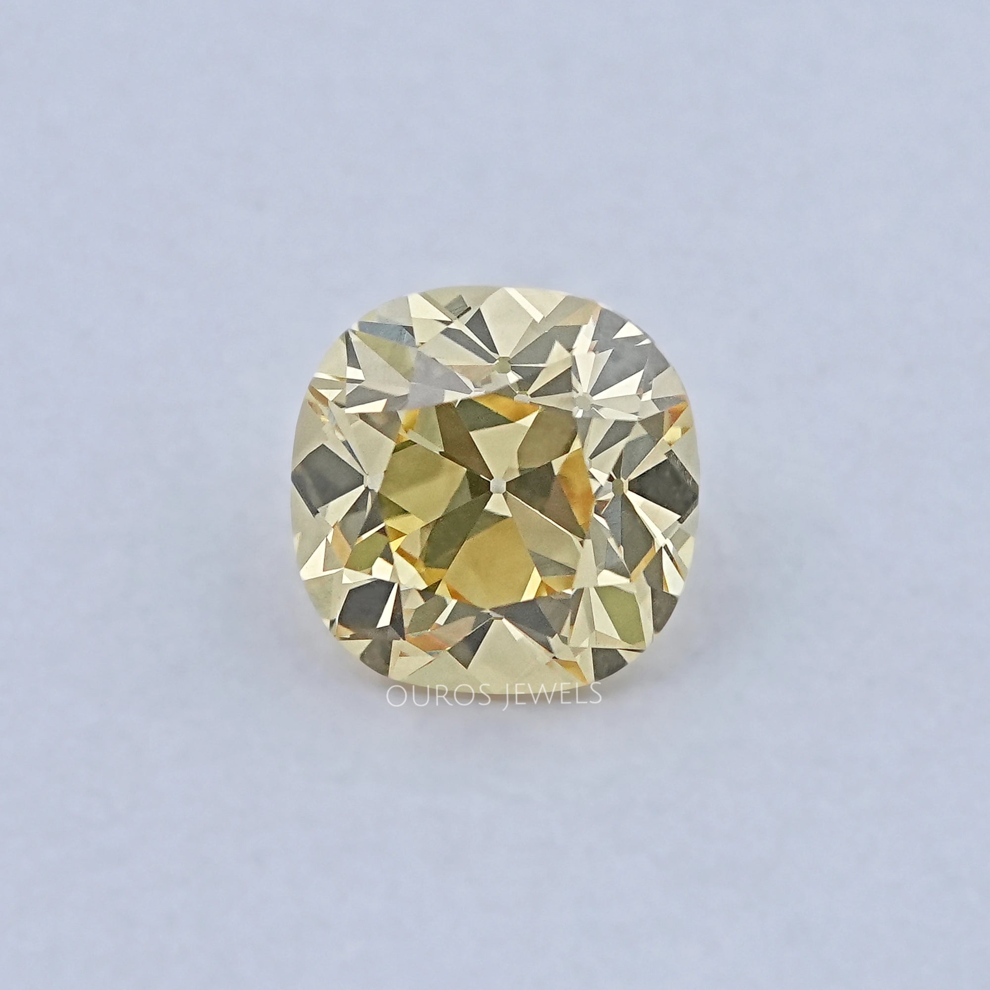Yellow Old Mine Cushion Cut Loose Lab-Diamond Loose