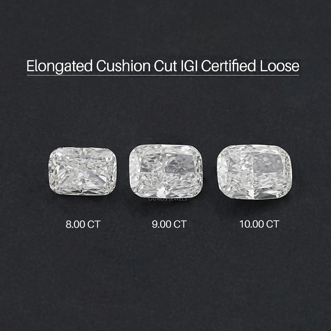 Certified Elongated Cushion Cut Lab Grown Diamond Loose