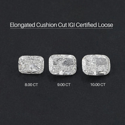Certified Elongated Cushion Cut Lab Grown Diamond Loose