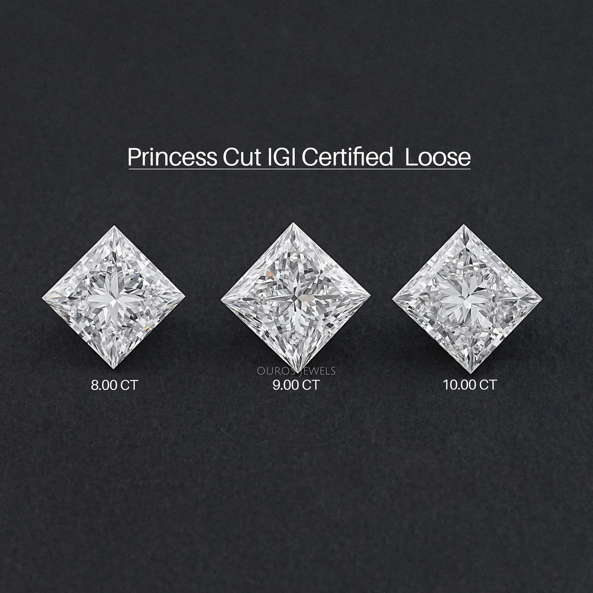 Cerified Princess Cut Lab Grown Diamond
