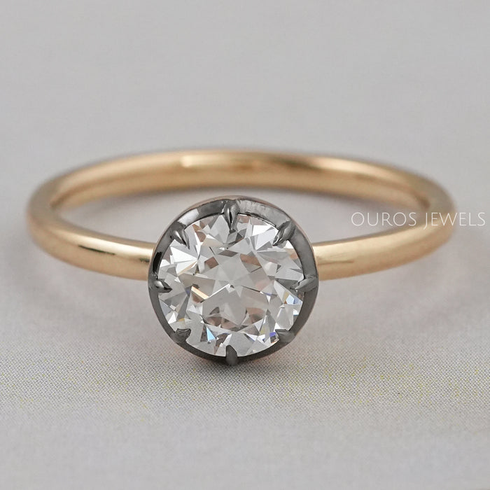 Solitaire Old European Round Diamond Ring Ring