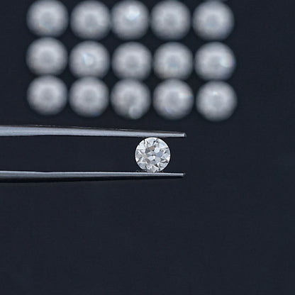 Old European Round Cut Flower Pattern Diamond Loose