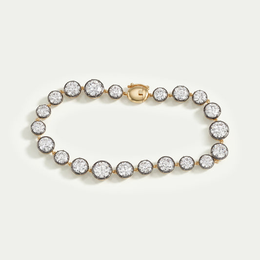OEC Round Lab Diamond Black Coating Bracelet Bracelet
