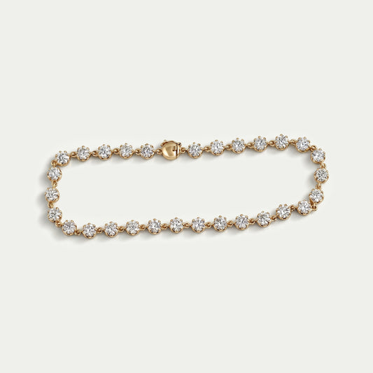 Old European Round Cut Lab Diamond Bracelet