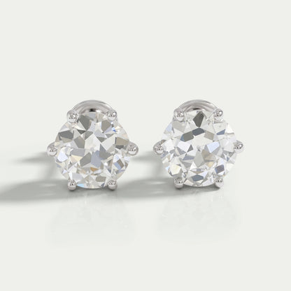 Old European Round Diamond Stud Earrings Earring