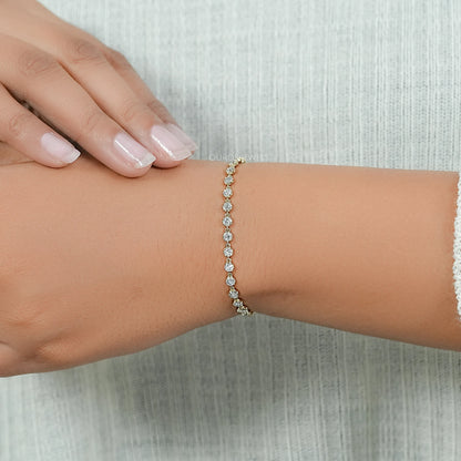 Old European Round Lab Diamond Bracelet