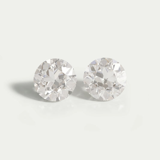 Old European Round Lab Diamond Pair Loose