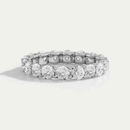Old European Round Cut Lab Diamond Full Eternity Wedding Band