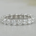Old European Round Cut Lab Diamond Full Eternity Wedding Band Rings