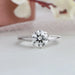 Old european round diamond engagement ring whit split shank & secured in 8 prongs