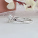14k white gold split shank of OEC round diamond solitaire engagement ring