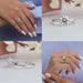 Collage of OEC Round lab made diamond engagement ring
