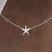 Starfish Round Cut Cluster Diamond Pendant Necklaces