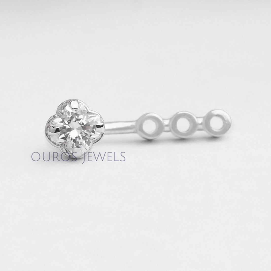 Floral Cut Diamond Jacket Earrings