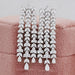 Marquise And Round Cut Lab Diamond Chandelier Earrings